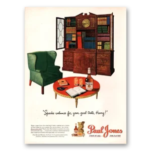1947 Paul Jones Whiskey Print Ad | Speaks Volumes