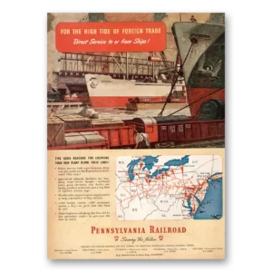 1947 Pennsylvania Railroad Print Ad | High Tide