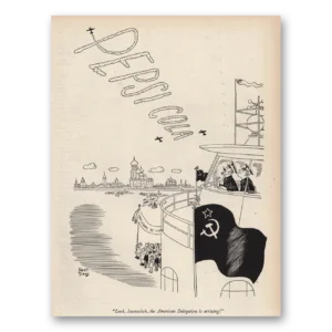 1947 Pepsi Print Ad | American Delegation Is Arriving