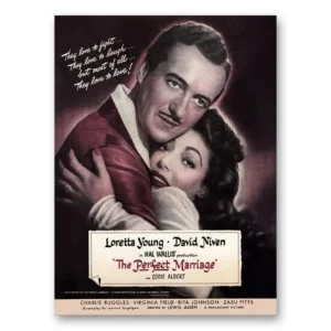 1947 Perfect Marriage Movie Promo Print Ad | David Niven