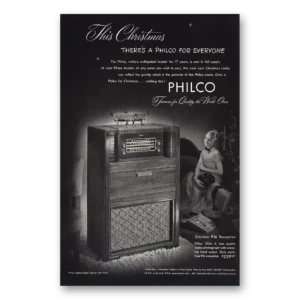 1947 Philco Radio Print Ad | Christmas