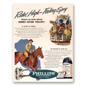 1947 Phillips Milk of Magnesia Print Ad | Ridin High