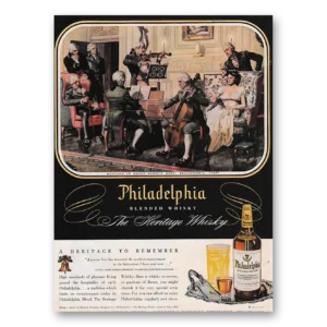 1947 Philadelphia Blended Whisky Print Ad | Mayor Powels