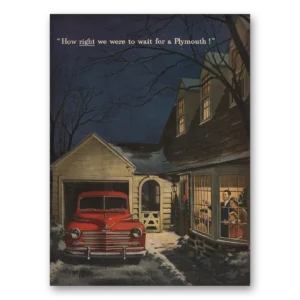 1946 Plymouth Print Ad | How Right
