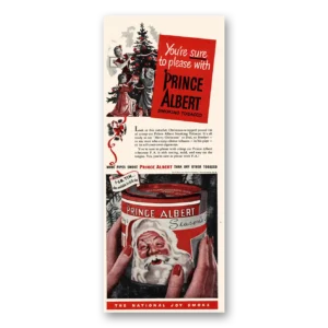 1947 Prince Albert Tobacco Print Ad | Santa Claus