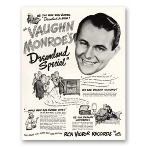 1947 Vaughn Monroe Promo Print Ad | Dreamland Special