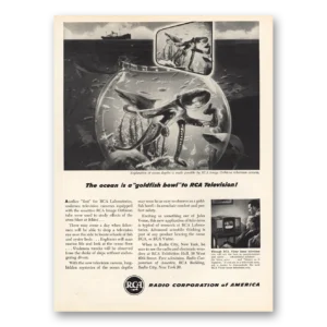 1947 RCA Television Print Ad | Goldfish Bowl