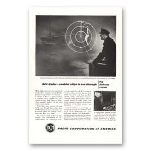 1947 RCA Radar Print Ad | Enables Ships