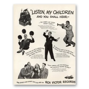 1947 RCA Victor Records Print Ad | Listen My Children