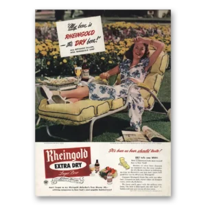 1947 Rheingold Beer Print Ad | Beer Should Taste