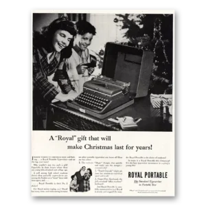 1947 Royal Typewriter Print Ad | Royal Gift
