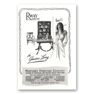 1947 Rway Northern Furniture Print Ad | Dining Room