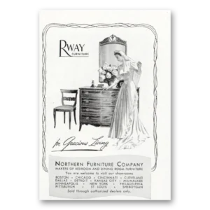 1947 Rway Northern Furniture Print Ad | Bride Dresser