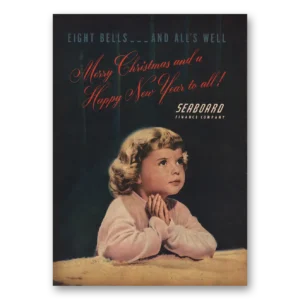 1947 Seaboard Finance Print Ad | Merry Christmas