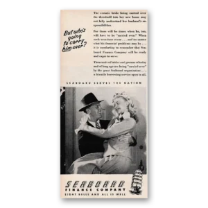 1947 Seaboard Finance Print Ad | Carry Him Over