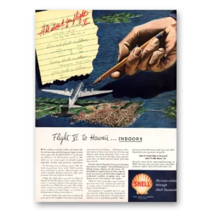 1947 Shell Research Print Ad | Flight Vi Hawaii