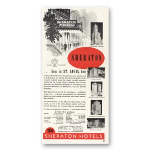 1947 Sheraton Hotels Print Ad | Now In St Louis