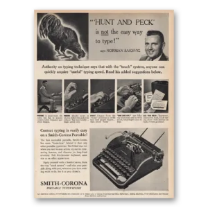 1947 Smith Corona Typewriters Print Ad | Hunt And Peck