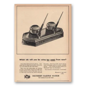 1947 Southern Railway Print Ad | Which Ink Will You Be Using