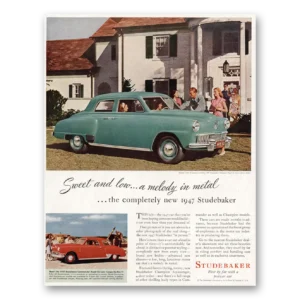 1946 Studebaker Champions Print Ad | Sweet Low