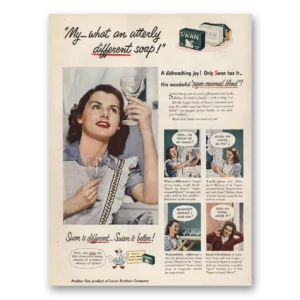1947 Swan Soap Print Ad | Utterly Different