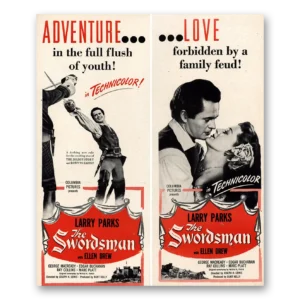 1947 The Swordsman Movie Promo Print Ad | Larry Parks