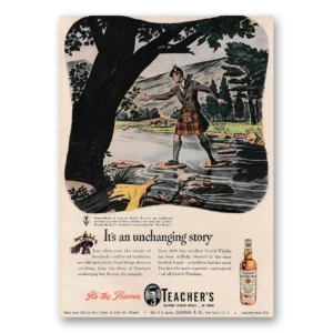 1947 Teachers Whisky Print Ad | Unchanging Story