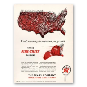 1947 Texaco Fire Chief Gasoline Print Ad | Every Pin