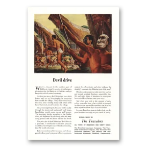 1947 Travelers Insurance Print Ad | Devil Drive