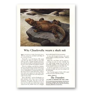 1947 Travelers Insurance Print Ad | Chuckwalla