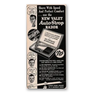 1947 Auto Strop Razor Print Ad | Shave Speed