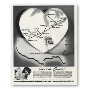 1947 Wabash Railroad Print Ad | Talk Service