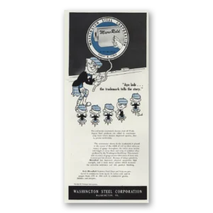 1947 Washington Steel Print Ad | Ayd Lads