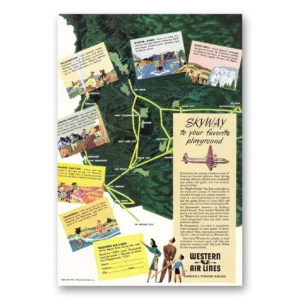 1947 Western Air Lines Print Ad | Skyway