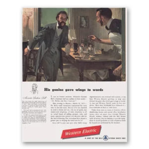 1947 Western Electric Print Ad | His Genius
