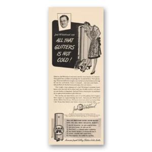 1947 Jud Whitehead Water Heater Print Ad | Glitters