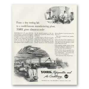 1947 York Air Conditioning Print Ad | Tiny Testing Lab