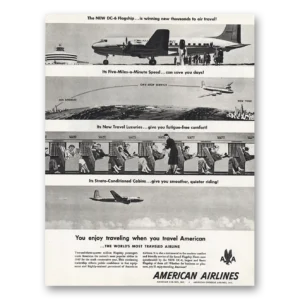 1948 American Airlines Print Ad | Dc6