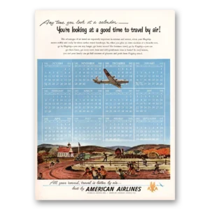 1948 American Airlines Print Ad | Good Time