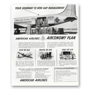 1948 American Airlines Print Ad | Airconomy Plan