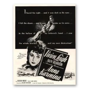 1948 Anna Karenina Movie Promo Print Ad | Vivian Leigh