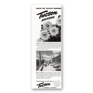 1948 Tucson Arizona Print Ad | Desert Blooms