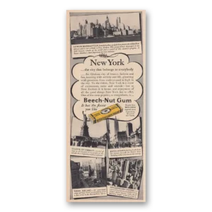 1948 Beech Nut Gum Print Ad | New York City