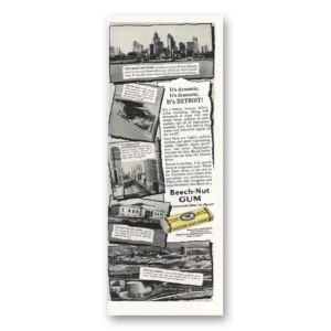 1948 Beech Nut Gum Print Ad | Detroit