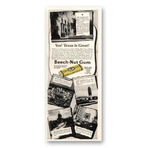 1948 Beech Nut Gum Print Ad | Texas Is Great