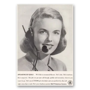 1948 Bell Telephone Print Ad | Speaking Girls