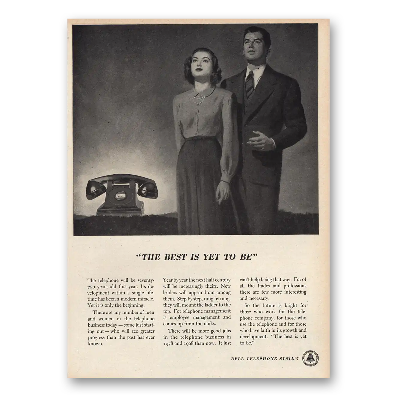 1948 Bell Telephone Print Ad | Best Is Yet To Be