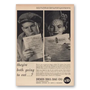 1948 Bemis Print Ad | Pump Room
