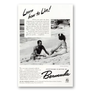 1948 Bermuda Print Ad | Bathing South Shore