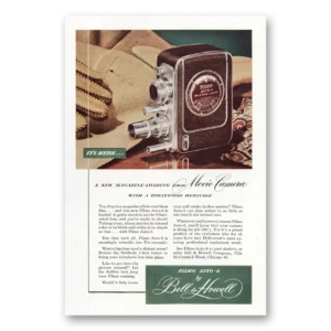 1948 Filmo Camera Print Ad | Magazine Loading